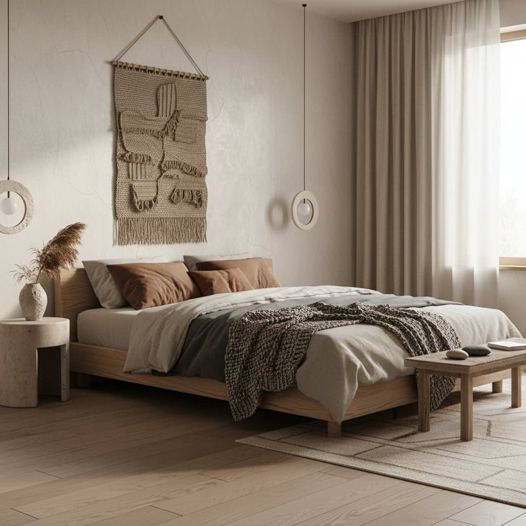 Featured image for Wabi-Sabi Textures Warm Up Japandi Bedrooms