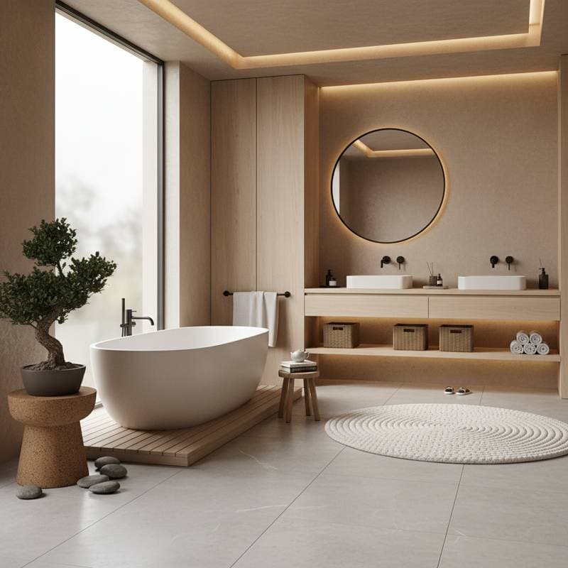 Featured image for Japandi Bathrooms Turn Daily Routine Into Retreat
