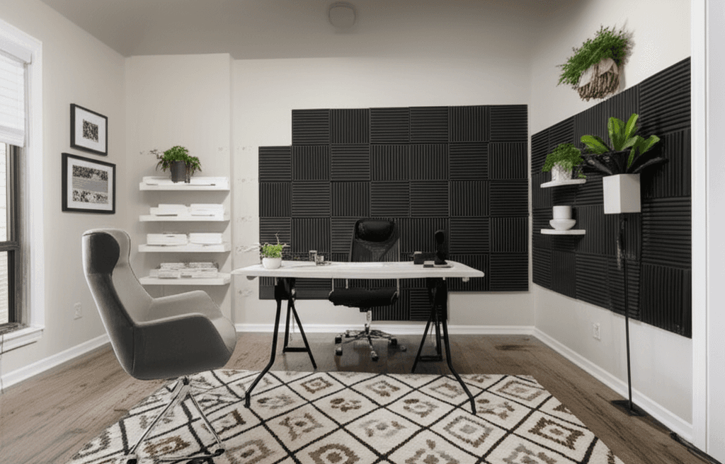 Featured image for Acoustic Foam Transforms Chaotic Home Offices Into Focus Zones