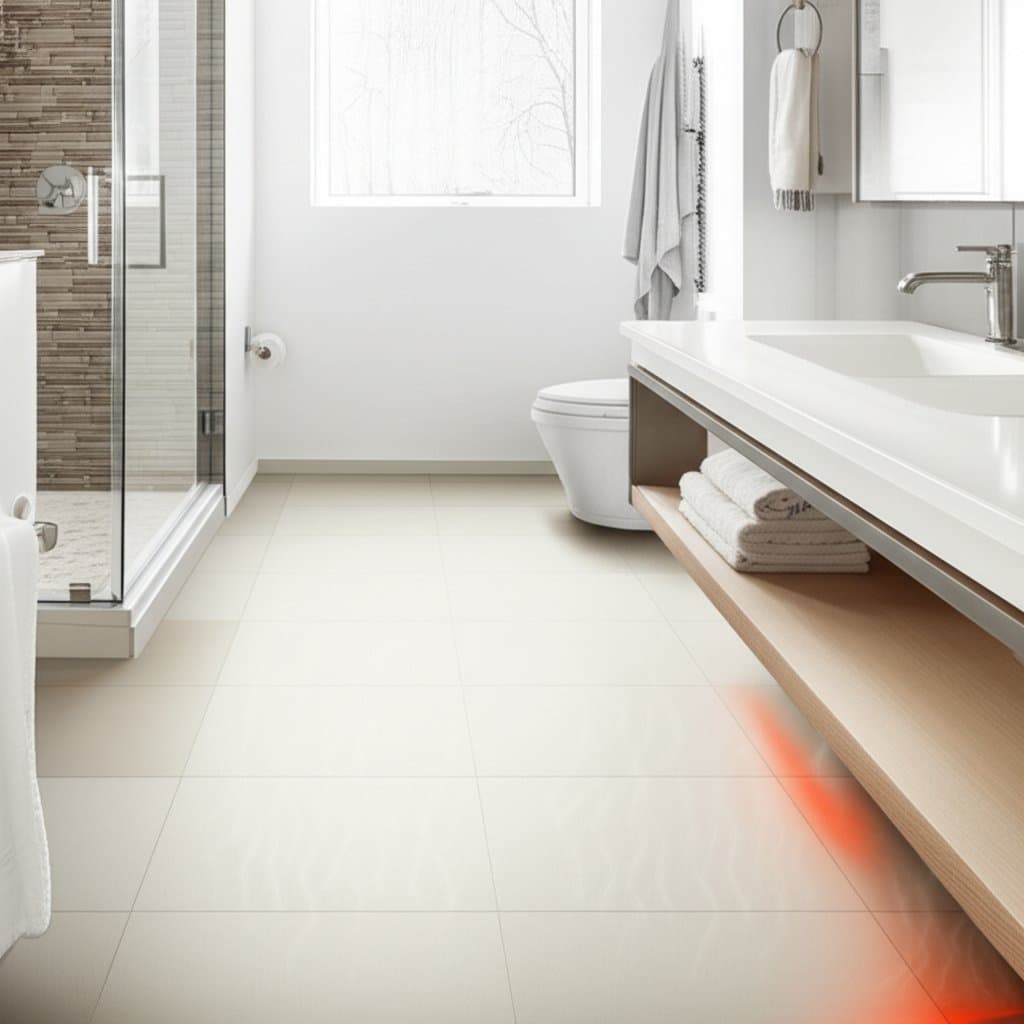 Featured image for Heated Bathroom Floors Cost Less Than You Think