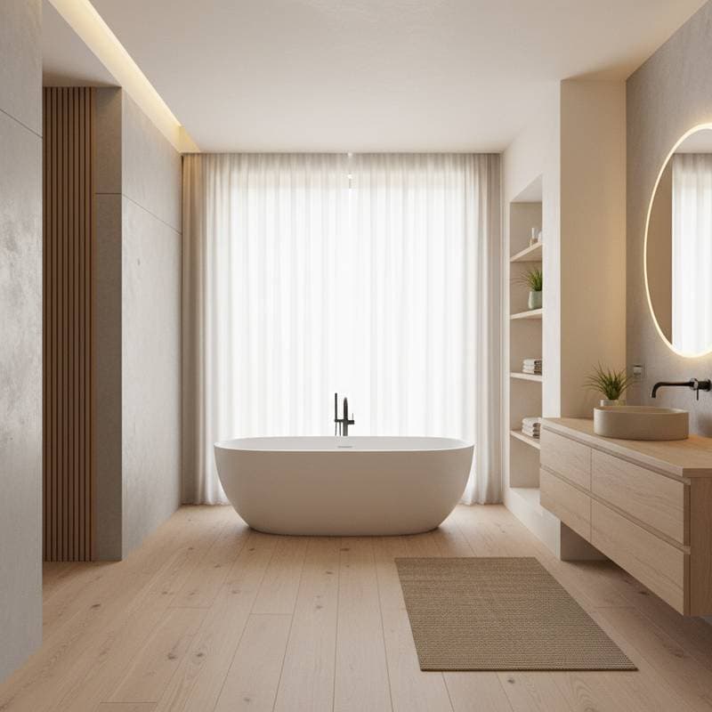 Featured image for Japandi Bathrooms: Where Minimalism Meets Warmth