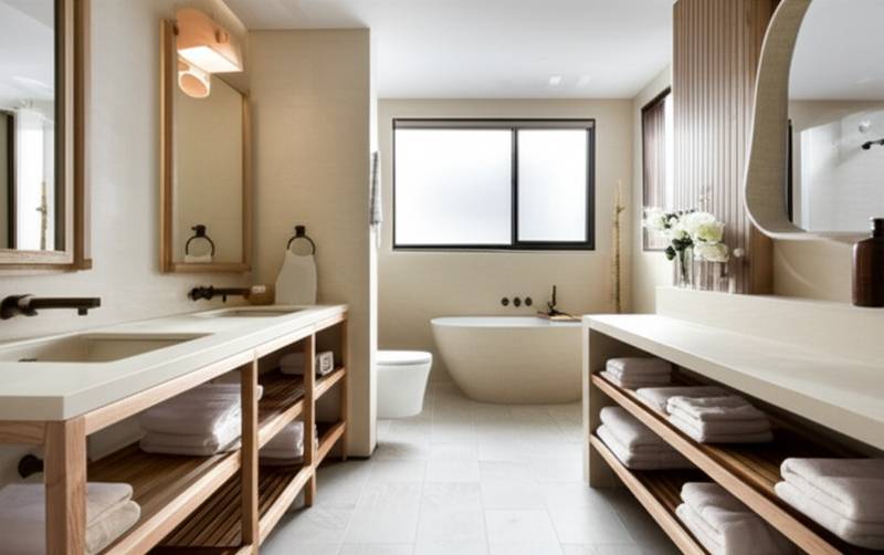 Featured image for Japandi Design Turns Cluttered Baths Into Calm Retreats